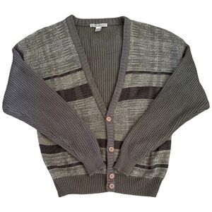 UNIONBAY Charcoal and Black Knit Cardigan